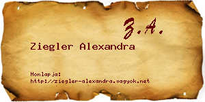 Ziegler Alexandra névjegykártya
